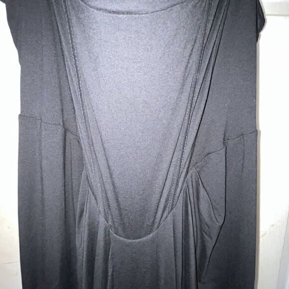 ASOS‎ Design Curve Dress Sz 20 Black Draped Crossover Neck Midi Tapered - Picture 3 of 14